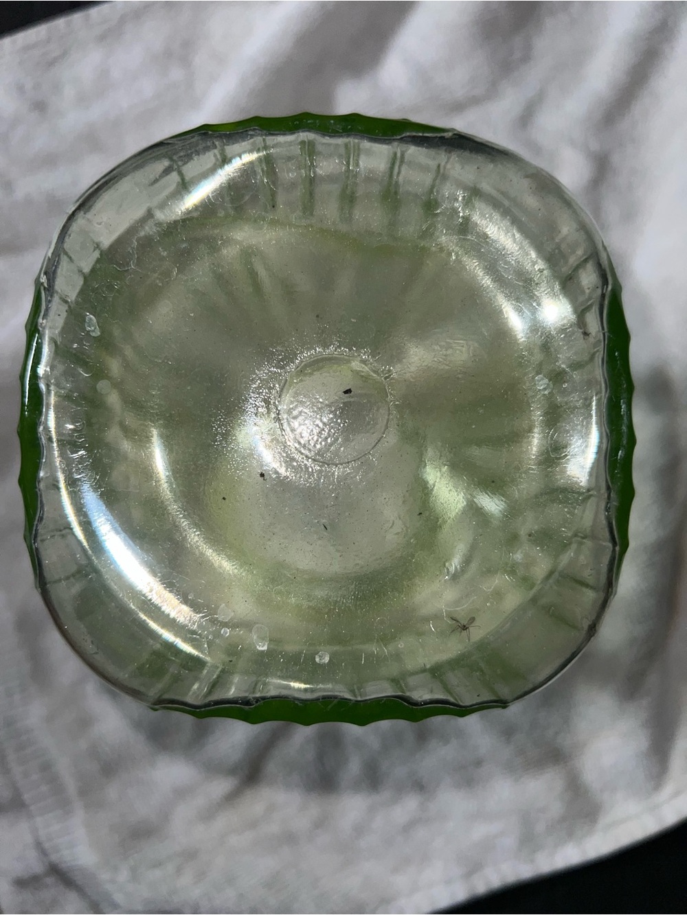 Depression Uranium GLASS Ribbed JAR - Picture 4 of 7